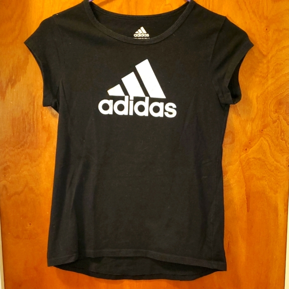 Girl's Adidas Black Short Sleeve Tee